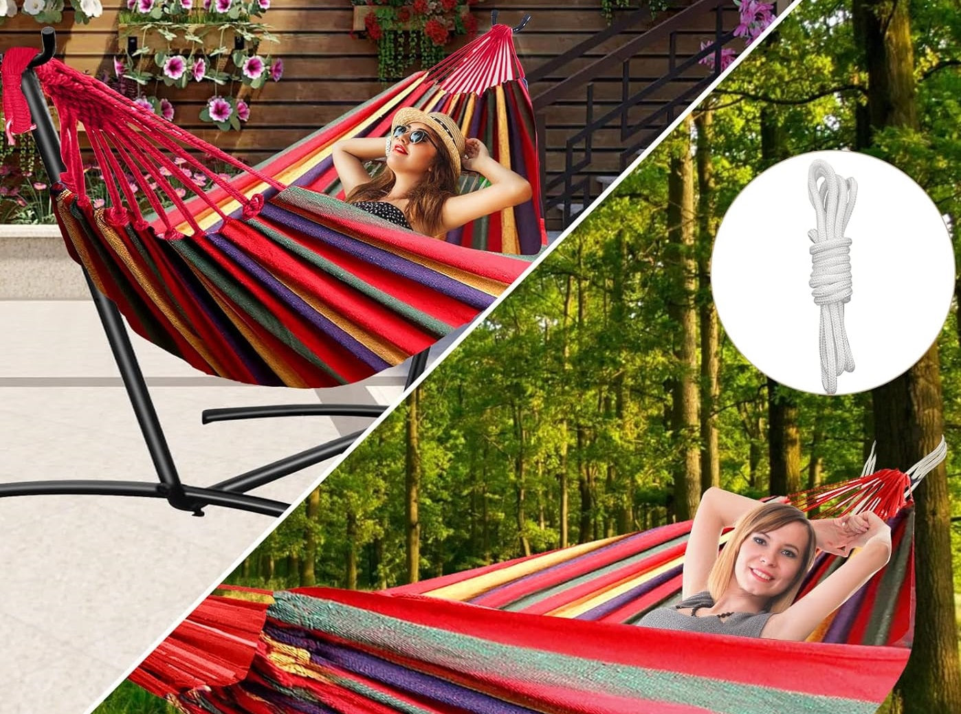 Hamac de gradina cu suport metalic, Zola, material textil, dimensiune hamac 185 x 80 cm, greutate suportata 150 kg, 265 x 100 x 95 cm, cadru din otel Hamac de gradina cu suport metalic, Zola, material textil, dimensiune hamac 185 x 80 cm, greutate suportata 150 kg, 265 x 100 x 95 cm, cadru din otel